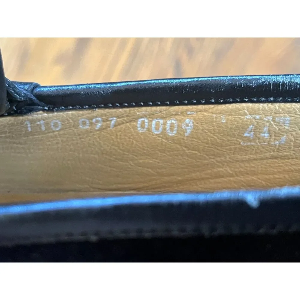 Vintage GUCCI Black Suede Horsebit Moccasin Loafers Italy Shoes  Mens Size 44 - Picture 6 of 10